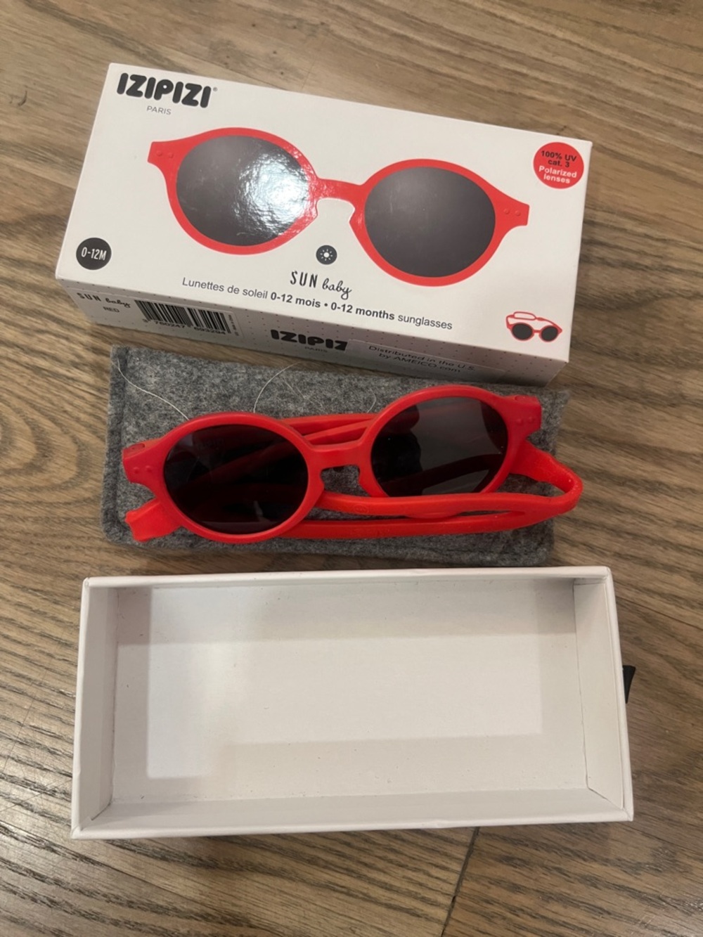 Izipizi Kids Sunglasses - Red Baby Sunglasses